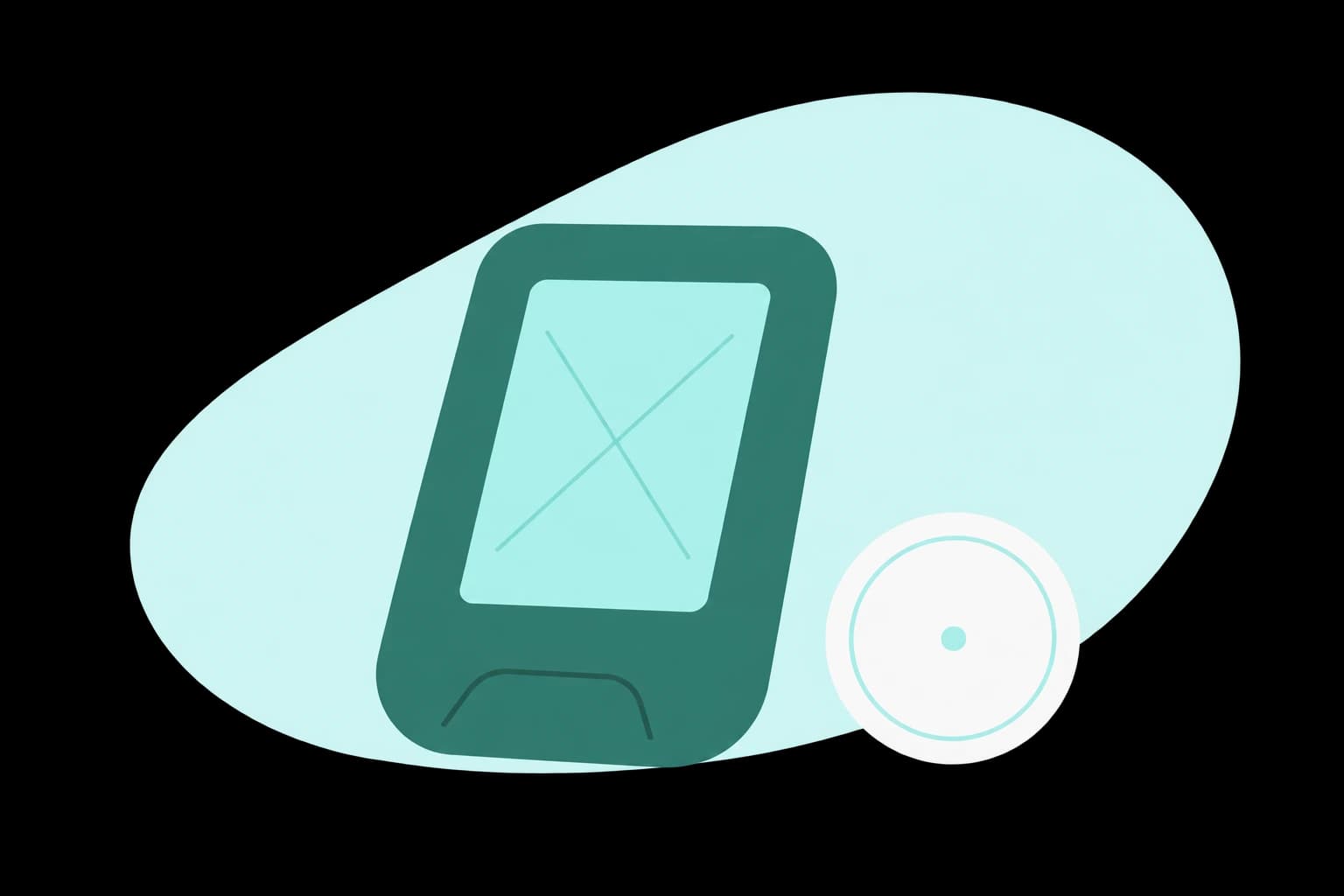Continuous glucose monitor reader and sensor